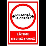 Indicator distanta la cerere latime maxima admisa